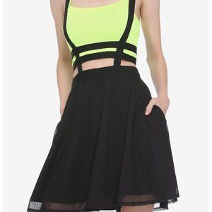 Hot Topic Cage & Mesh Suspender Skirt  NEW WITH TAG